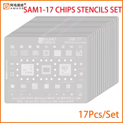 Amaoe SAM1-21 BGA Stencil Reballing For SAMSUNG S8/S9/S10/S20/S21/S22/S23/S24 S25 Ultra Note 20/10 /