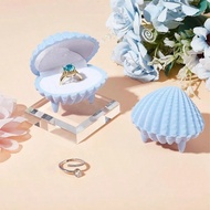 1pc Ring Box, Shell Shaped Ring Box Display Stand, Ring Gift Storage Box, Used For Proposal, Engagem