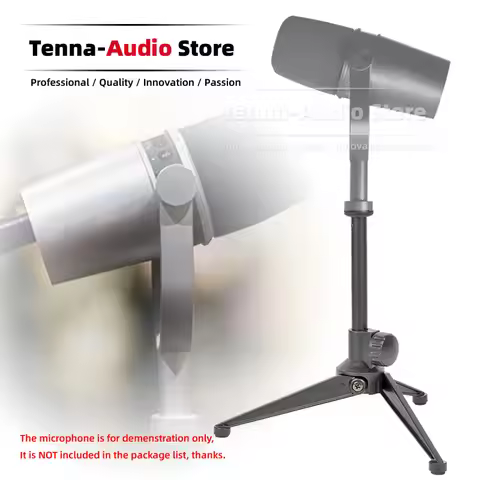 Desktop Mic Boom Mount Desk Table Mike Bracket Holder Tripod Microphone Tabletop Stand Compatible Wi