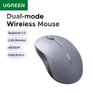 UGREEN Wireless Mouse 2.4G Bluetooth5.0 4000DPI Mute Button Portable Ergonomic Mouse for Laptop PC