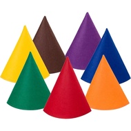 Men Women 7 Colors Felt Cone Hats, Colorful Gnome Costume Accessories Witch Dwarf Cone Hat for Adult