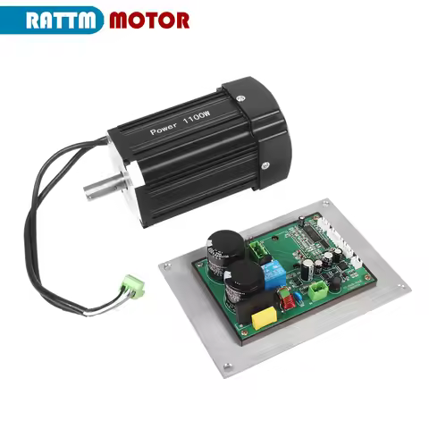 1100W DC Brushless Lathe Spindle Motor With Control Board Card Controller For CD-210V MX-210V WM-210