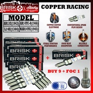 【BUNDLE : BUY 9 + FOC 1】BRISK Copper Racing Spark Plug |AR12C / AR14YC-9 / L14C / NAR14YC|Non-Resist