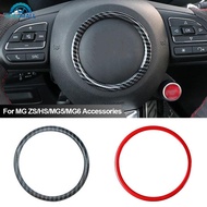 OPENMALL Car Steering Wheel Interior Emblem Decorative Circle Ring Styling Sticker For MG ZS/HS/MG5/