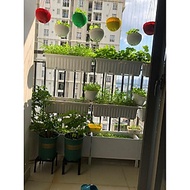 Kệ (giá) sắt để chậu hoa cây cảnh, mặt Vuông 20x20,25x25 ,30X30 cm có thanh giằng 4 chân Cao 35-40-4