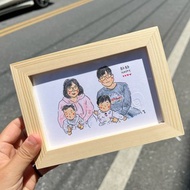 色鉛筆似顏繪 / 4人 / 客製人像畫