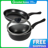 Germany Osbel Frying Pan Wok Pan Glass Lid Set 20cm Frying Pan + 20cm Wok Lid / Warehouse