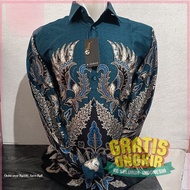 PREMIUM - REGULAR LONG SLEEVE ALISAN Batik 10783 Basic Wing Motif Tosca/ Grey - other men's clothing