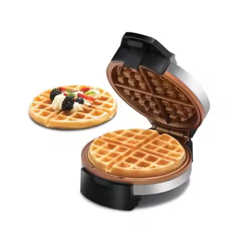 Belgian Waffle Maker Nonstick Adjustable Browning Control Cool Touch Handle Indicator Lights Quick H