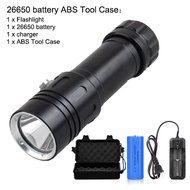 Asafee AF05D L2 LED Ultra Bright Torch Underwater 50m Diving Flashlight Lamp 4 Files Waterproof L2 L
