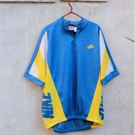 正古著 Vintage 80's NIKE Cycling Jersey  復古色塊幾何早期NIKE自行車衣