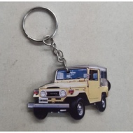 toyota land cruiser bj40 yellow keychain 2d bj 40