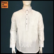 Obra ni Juan Inno Fit Polo Barong -Embroidered  - White (#2757)