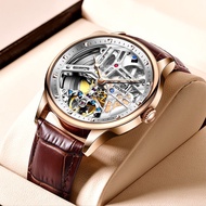 Foxbox liger hollow out mechanical watch personalized dial fully transparent watch sports waterproof