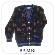 Bambi Garden เสื้อคาดิแกนเเขนยาว สีดำลาย Bambi