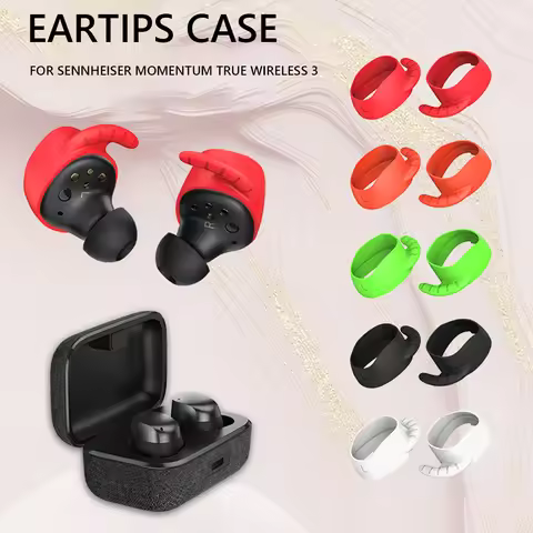5 Pairs Earbuds Case Protective Silicone Earphone Cap Replacement Anti Slip Comfortable for Sennheis