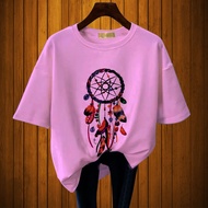 GET FASHION - BAJU KAOS WANITA COLOR BULU KAOS DISTRO DEWASA BLUS JUMBO PRINT UKURAN BESAR