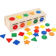 Wooden Montessori Geometry Set Toys Math Games Toys  Large 3D Shapes Geometric Solids Blocks Kids Pr