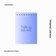 Pocket Journal - Self Talk Journal, psychology, self therapy book, journal book, note book, note