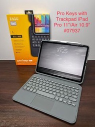 [預訂2310] ZAGG - 07937 Pro Keys with Trackpad iPad Pro 11"/Air 10.9" Keyboard &amp; Case 無線鍵盤觸控板連可拆卸保護殼