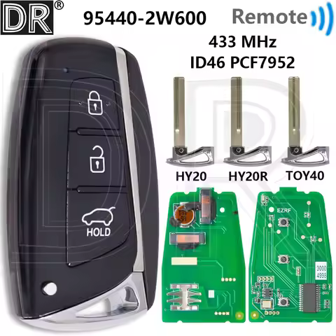 Great ID46 PCF7952 Chip 433MHz 95440-2W600 Proximity Car Remote Control Smart Key For Hyundai IX45 N
