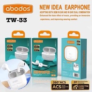 TW-33  ABODOS SUBWOOFER TWS EARBUDS ACS AIR CONDUCTION