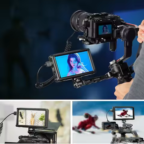 FW568 PRO Camera Field Monitor 1200nits 6 inch Full HD Touch Screen Camera Monitor 4K HDMI 3D LUT Pe