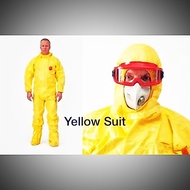 Disposable Coverall Yellow Suit DuPont Tyvek Tychem C (EN14126), protection against corona virus @ c