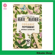 Heath & Heather Organic Peppermint 20 Tea Bags naturally caffeine free Teh Rasa Segar dan Wangi Ener