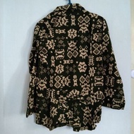 Baju Blazer Wanita Second Corak Batik Lengan Panjang