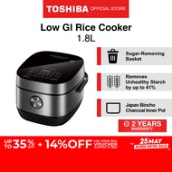[FREE GIFT] Toshiba RC-18ISPS Black Aluminum 3mm 7-layer Inner Pot Low GI Rice Cooker, 1.8L