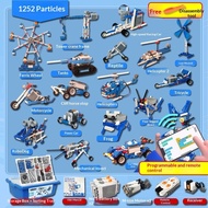 Free 6 Batteries W&F 9686 Programmable Robot STEM Building Kit with Remote & Coding | 396‑3236pcs | 