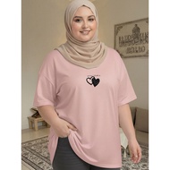 2R275 T Shirt Baju Perempuan Style Tshirt Woman XL-5XL   Korean Style Women Wanita Seluar Plus Size