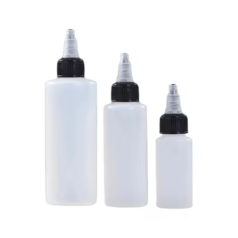 30ml 50ml 100ml 250ml 300ml Extrusion Tip Squeeze Bottle Translucent Plastic Bottle Painting Ink Gel