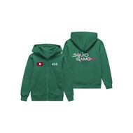 HIJAU Unisex Children's Zipper Sweater Jacket for Boys and Girls Squid Game 3 / Squid Game 3 Team Gr