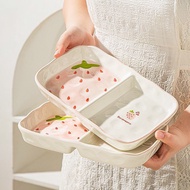 Ceramic Square Food Dispatch Disk 211 Fat Reduction Plate Breakfast Plate Children Food Dispatch Dis