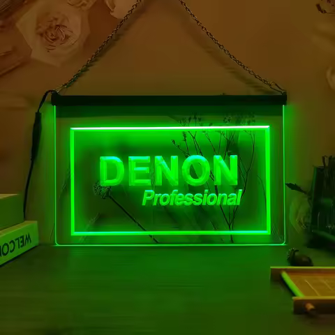 Denon Home Theater Audio-3D Carving LED Neon Sign Home Decor Wall Wedding Creative Bedroom Desk