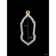 Amulet Case 25-Century Frame Surrounded By Diamonds 1.8*4.3 White Face