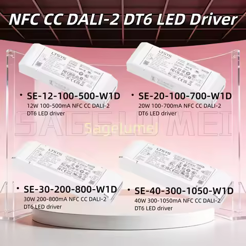 NFC CC DALI DT6 Led Driver 12W 100-500mA 20W 100-700mA 30W 200m-800mA 40W 300mA-1050mA LTECH Dimming