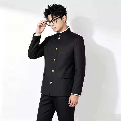 New Ken Takakura Cosplay Costume Wig Anime Dandadan Okarun School Uniform Black Jacket Pants Gakuran