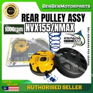 YAMAHA NVX155 NMAX155 RACING REAR PULLEY SET ASSY CLUTCH SHOE + BELL + 1000rpm SPRING NVX PULLEY BEL