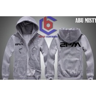 Kpop 2PM Outerwear Hoodie Sweater Jacket for Men Front Zipper ZipperWanita Korean Polyflex Screen Pr