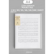 A4 10 / 20 / 30 /40 / 60 / 80 /100 Pockets file 1 pcs