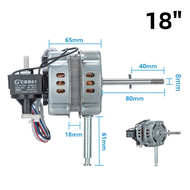 【COD】มอเตอร์พัดลม 18 นิ้ว แกน 8mm คอยล์หนา 30mm ยี่ห้อทั่วไป VICTOR / SUNSHIRO / ACCORD / OGAWA / MD