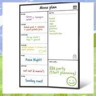 (ZGXN) Magnetic Whiteboard Fridge Calendar Meal Planner and Shopping List White Board - Memo Board a