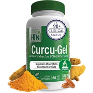 Health Thru Nutrition Curcu-Gel Turmeric Curcumin Complex BCM-95 Softgels, 325mg (Pack of 60)