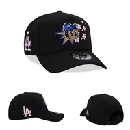 New Era Los Angeles Dodgers Anime Sakura Hat Black 9Forty A-frame Adjustable Baseball Cap Outdoor Co