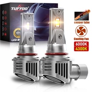 TUFFOO 2PCS Car LED Headlight Bulb 9005/HB3/9006/HB4 LED Fog Light Bulb Plug And Play  6000K White /