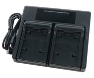 Dual USB Battery Charger for Panasonic VW-VBT190 VW-VBT380 VW-VBY100E VW-VBK180 VW-VBK360 VW-BC10E V