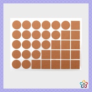 Scratch Resistant Felt Pads Mixed Shape Wood Color 35P